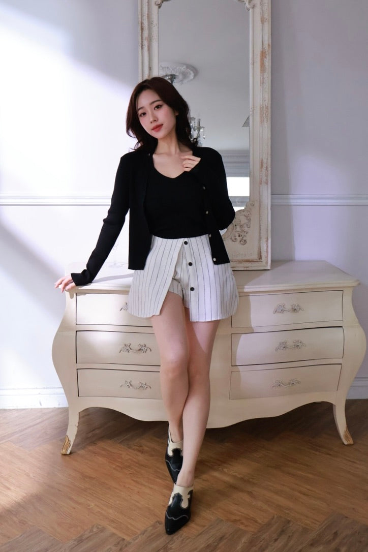 牛仔雕花穆勒鞋-黑