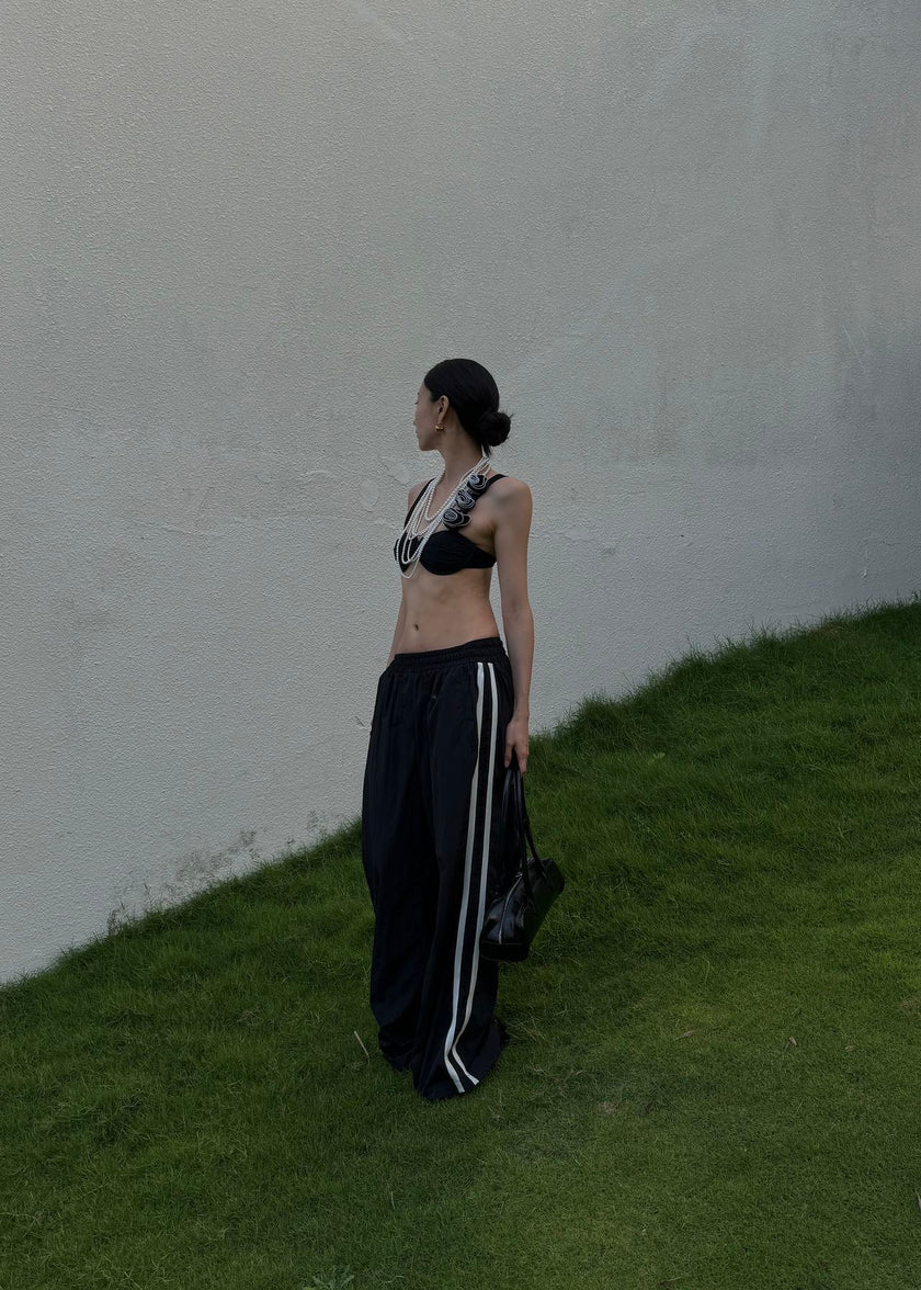 單肩玫瑰比基尼