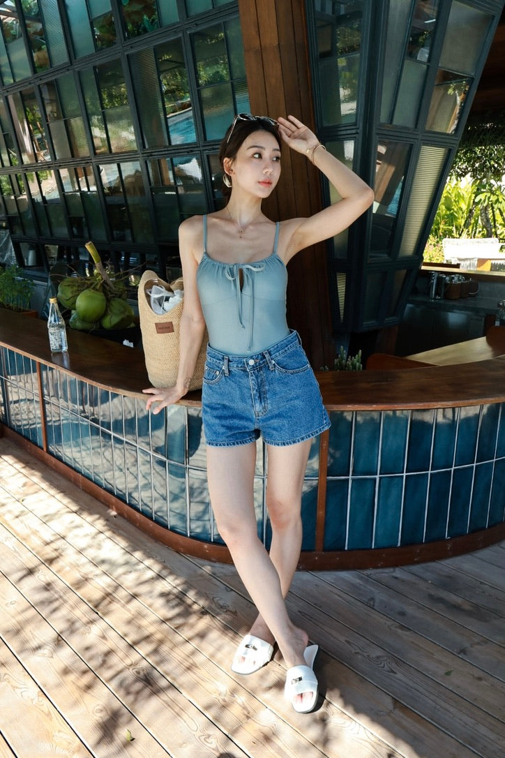 完美比例牛仔短褲