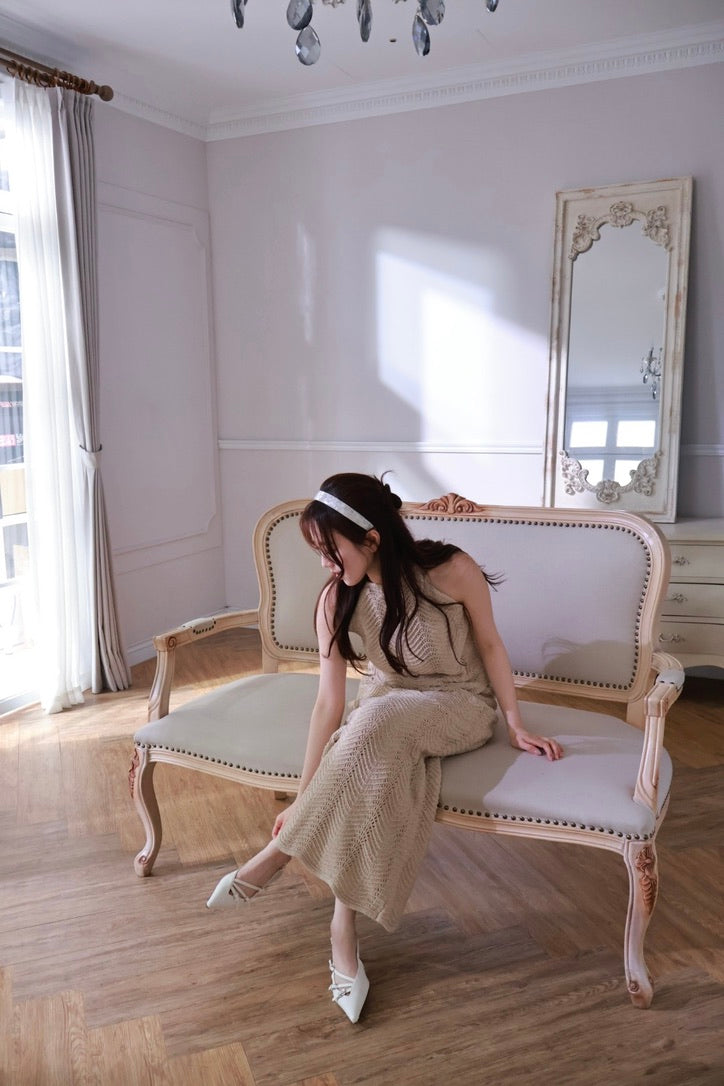 miu系三釦尖頭鞋-白