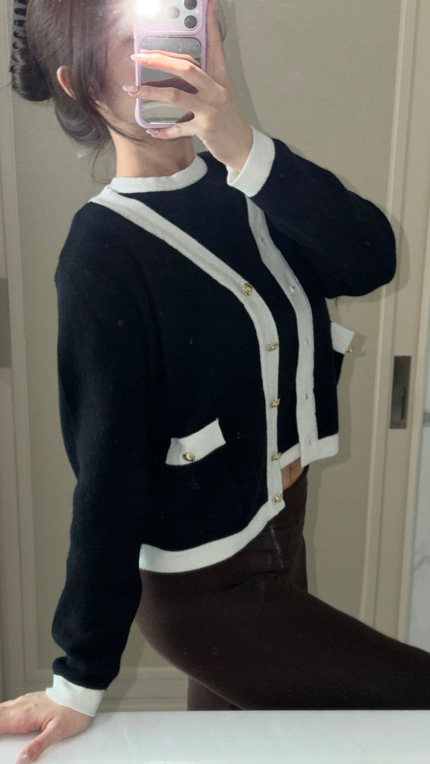 小香風上衣外套兩件組-黑