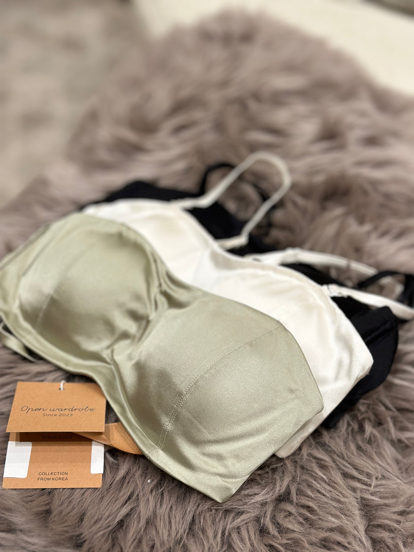 真絲緞面平口內衣組