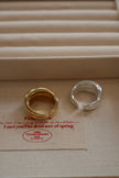 Brass Personalized Double Layer Ring-Silver