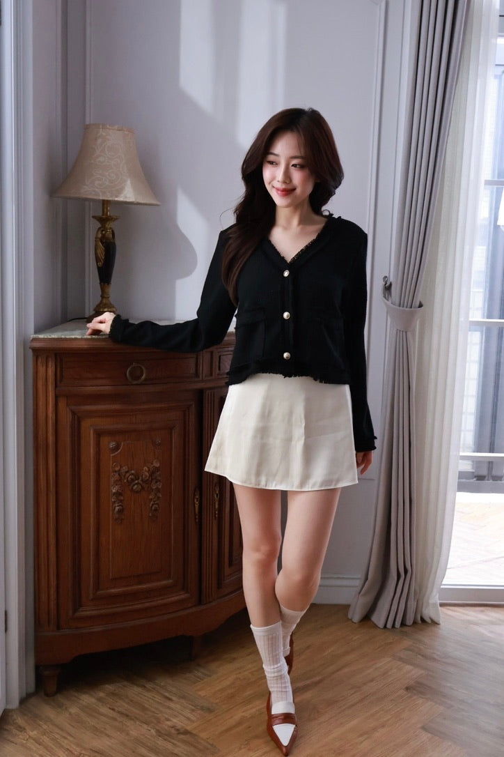 樂福撞色尖頭鞋-咖