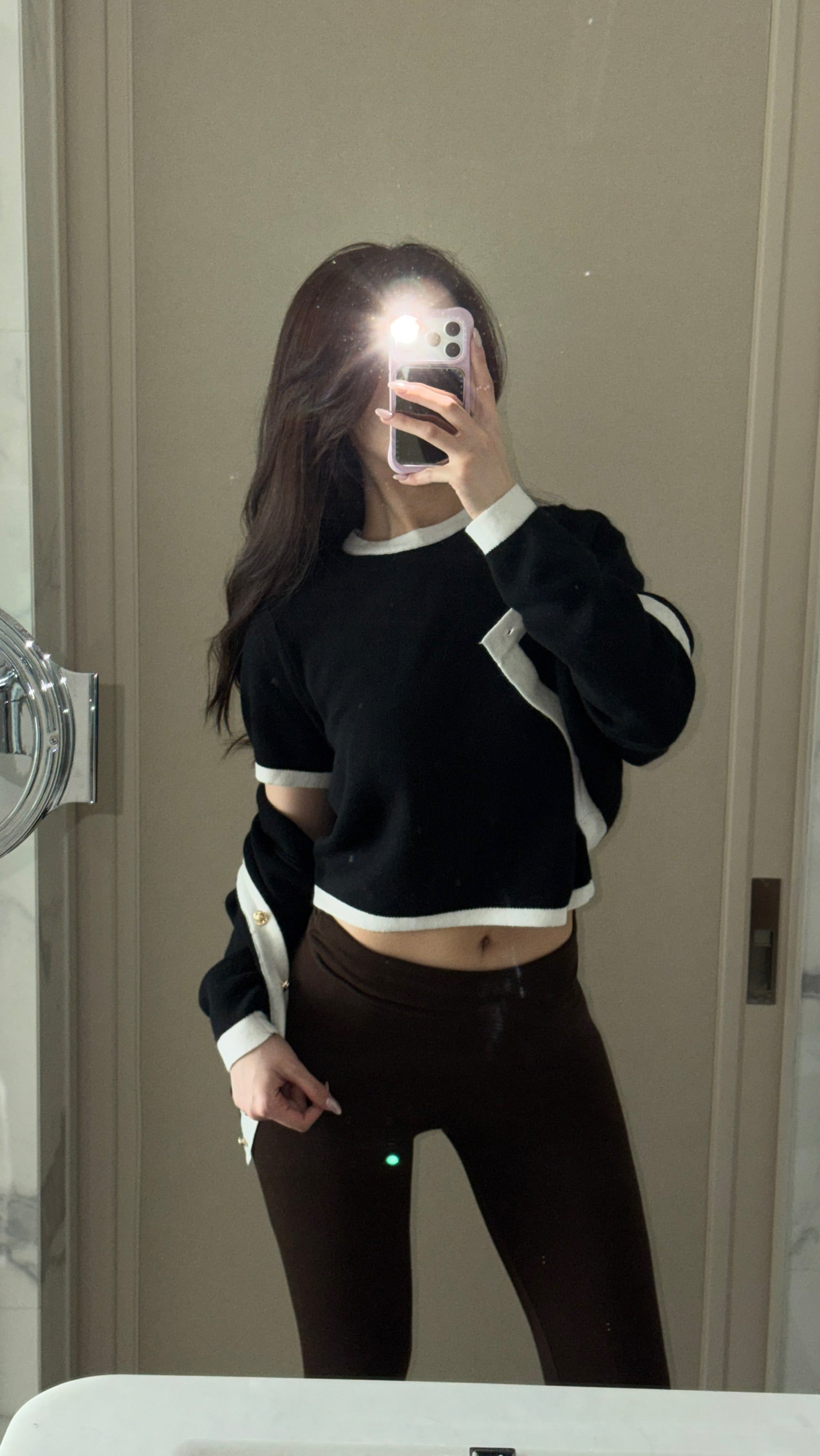 小香風上衣外套兩件組-黑