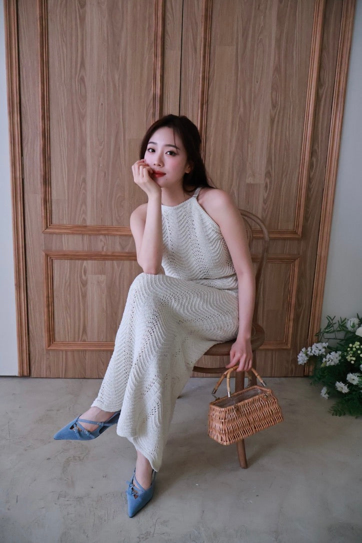 miu系三釦尖頭鞋-藍