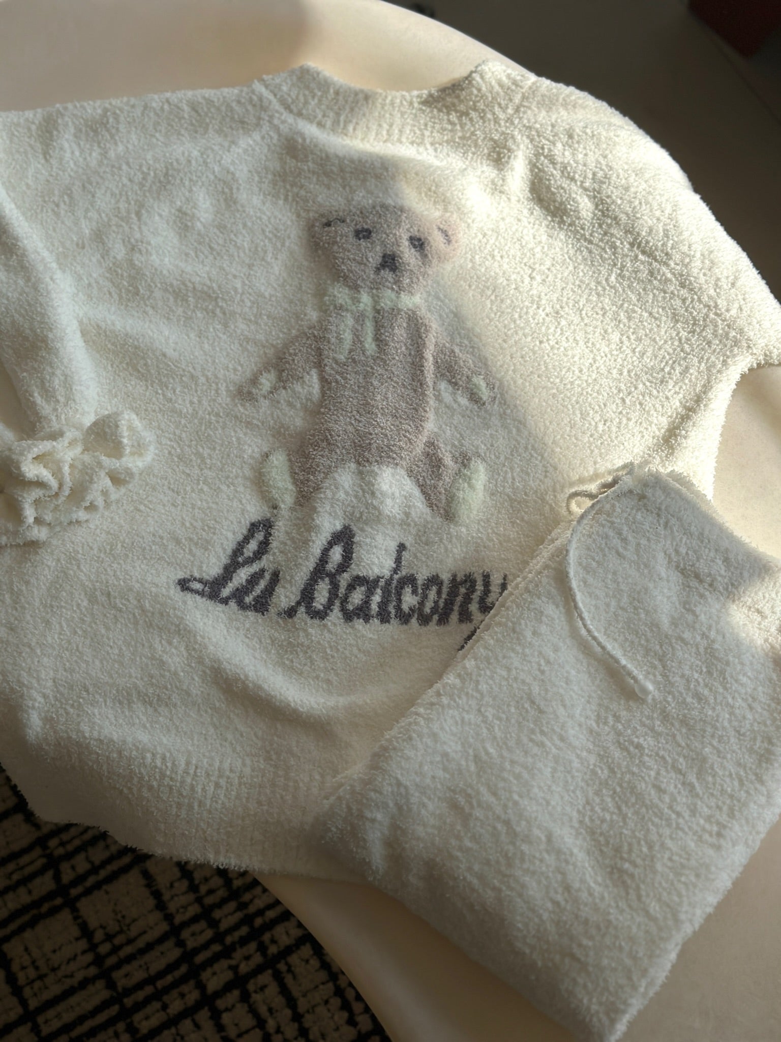 Teddy Coral Fleece Pajama Set-Beige