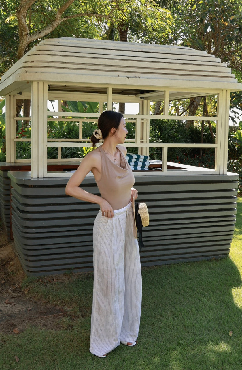 夏日多穿法bra top-奶茶