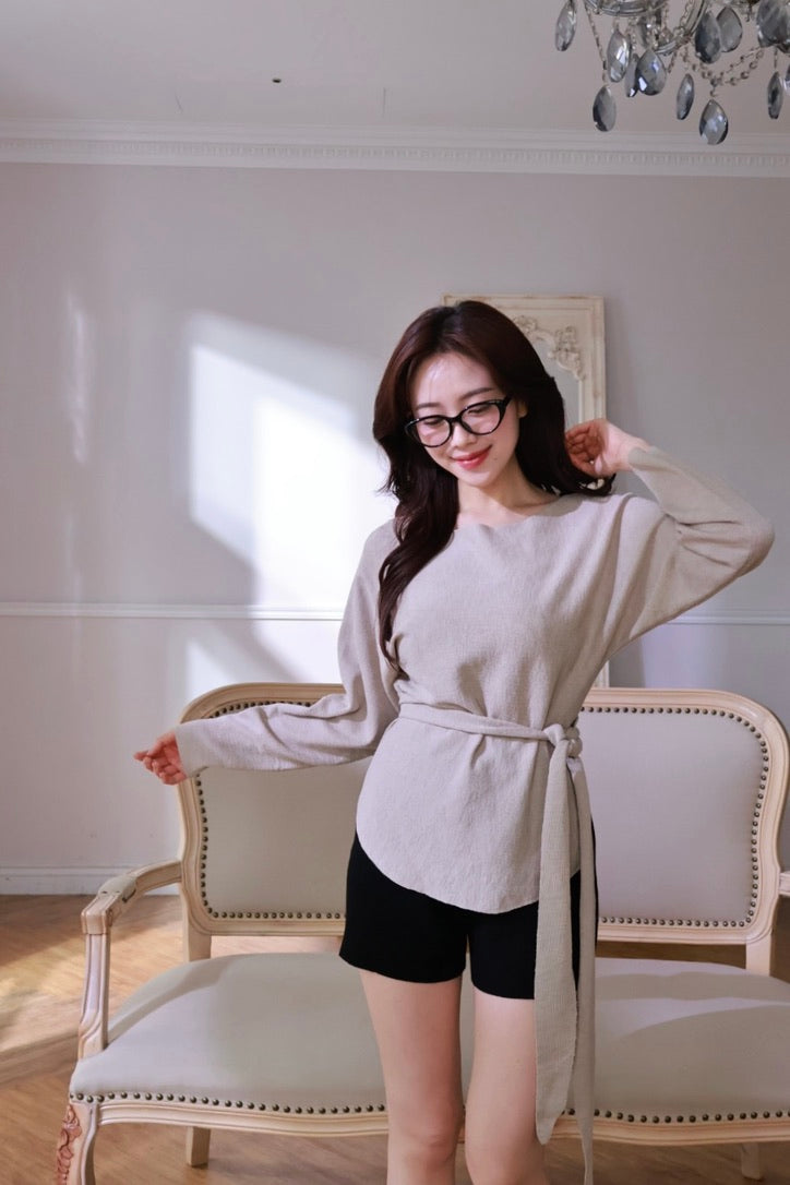 涼感坑條針織短褲-黑