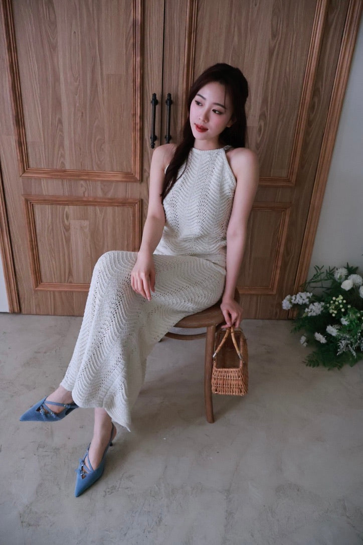 miu系三釦尖頭鞋-藍