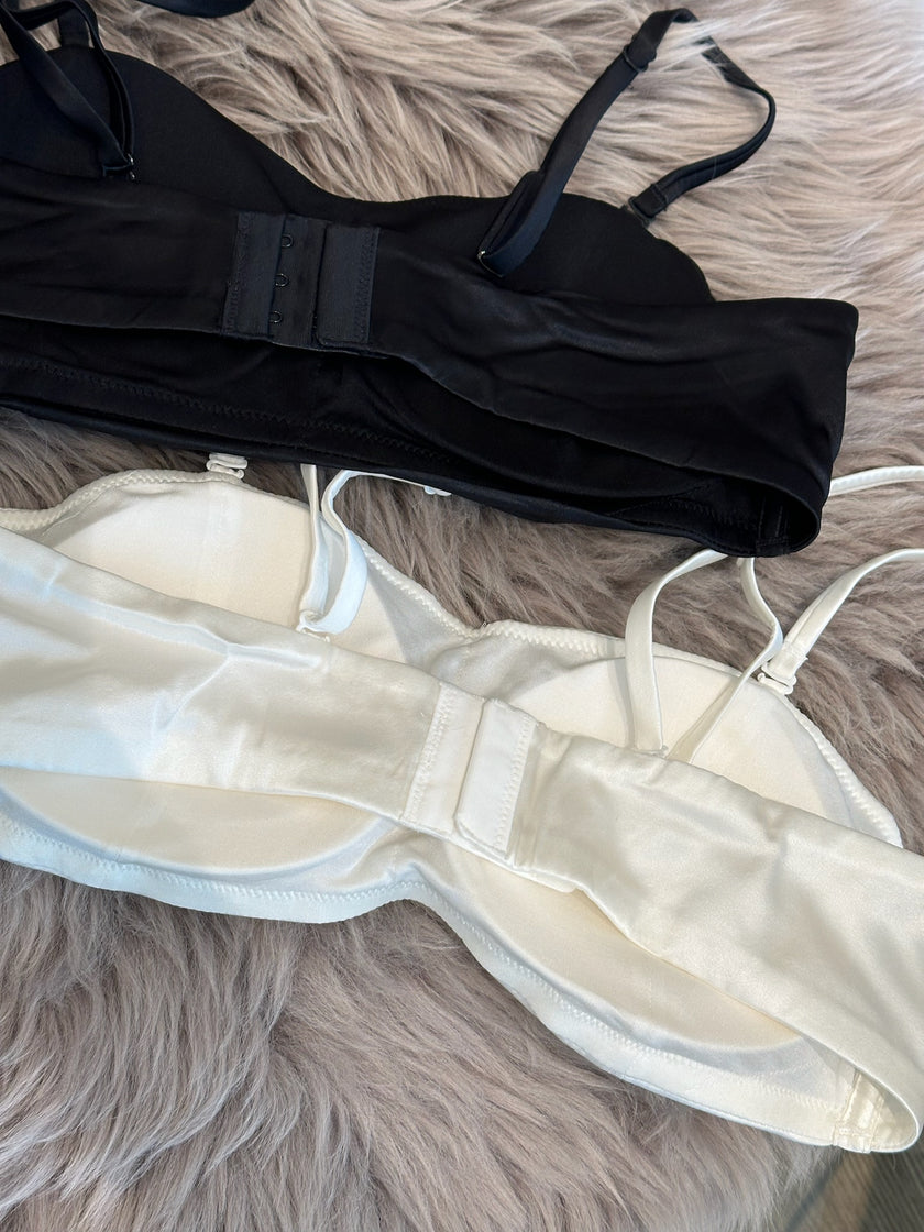 真絲緞面平口內衣組