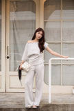 雲感莫代爾直腿褲-淺藍