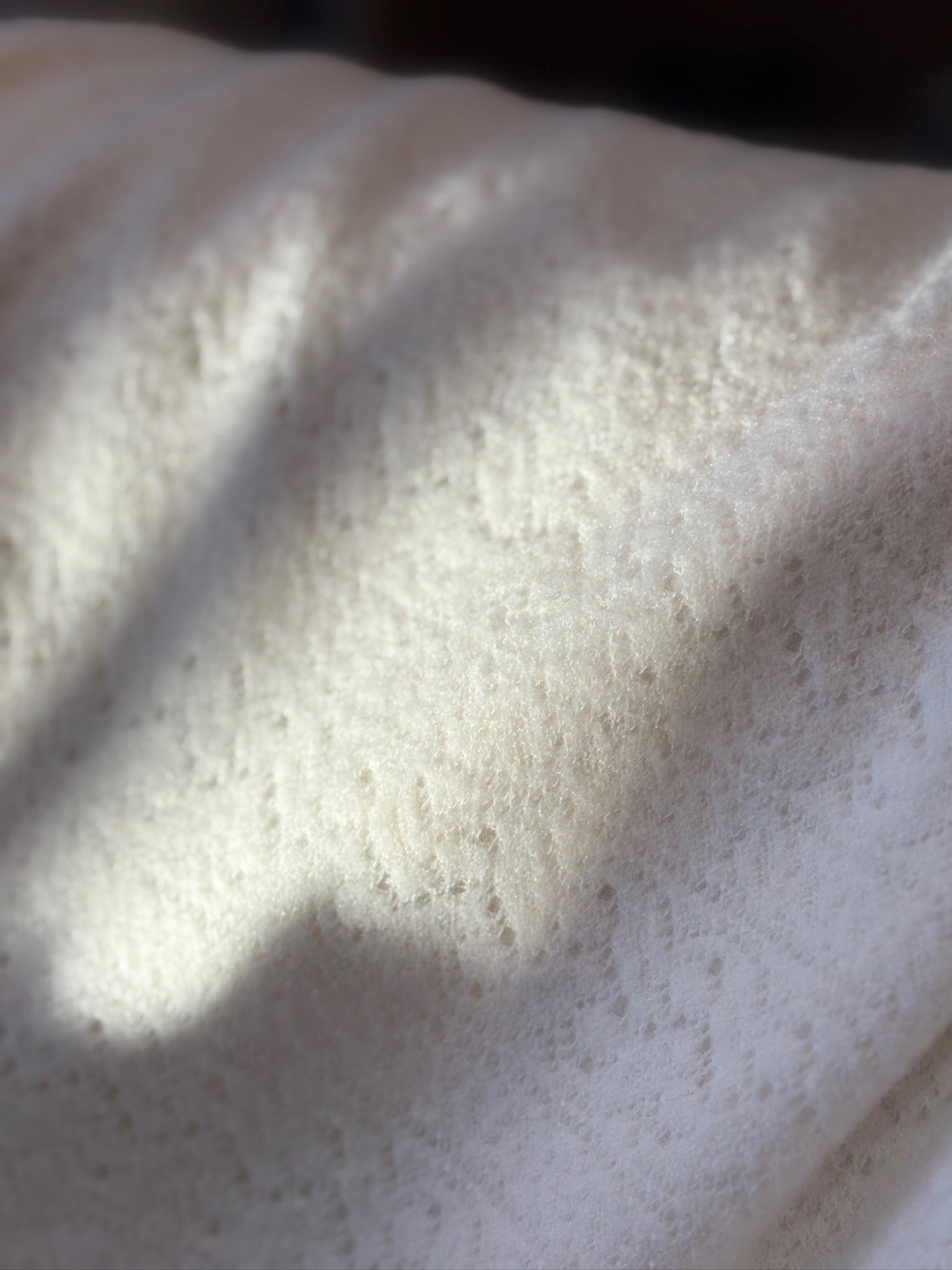 曲線緹花魚尾半裙-白