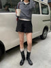 Gray Suit Casual Shorts - Black