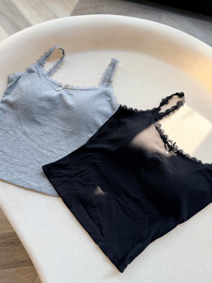 蕾絲彈性BRA TOP-黑