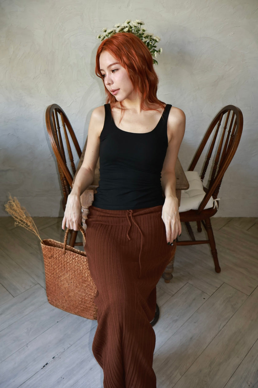 裸感降溫胸墊背心-黑