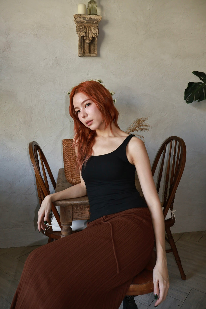 裸感降溫胸墊背心-黑