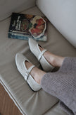 Blogger diamond ballet shoes - white 