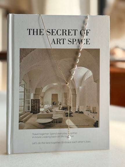 流光珍珠Y字調節項鍊-金