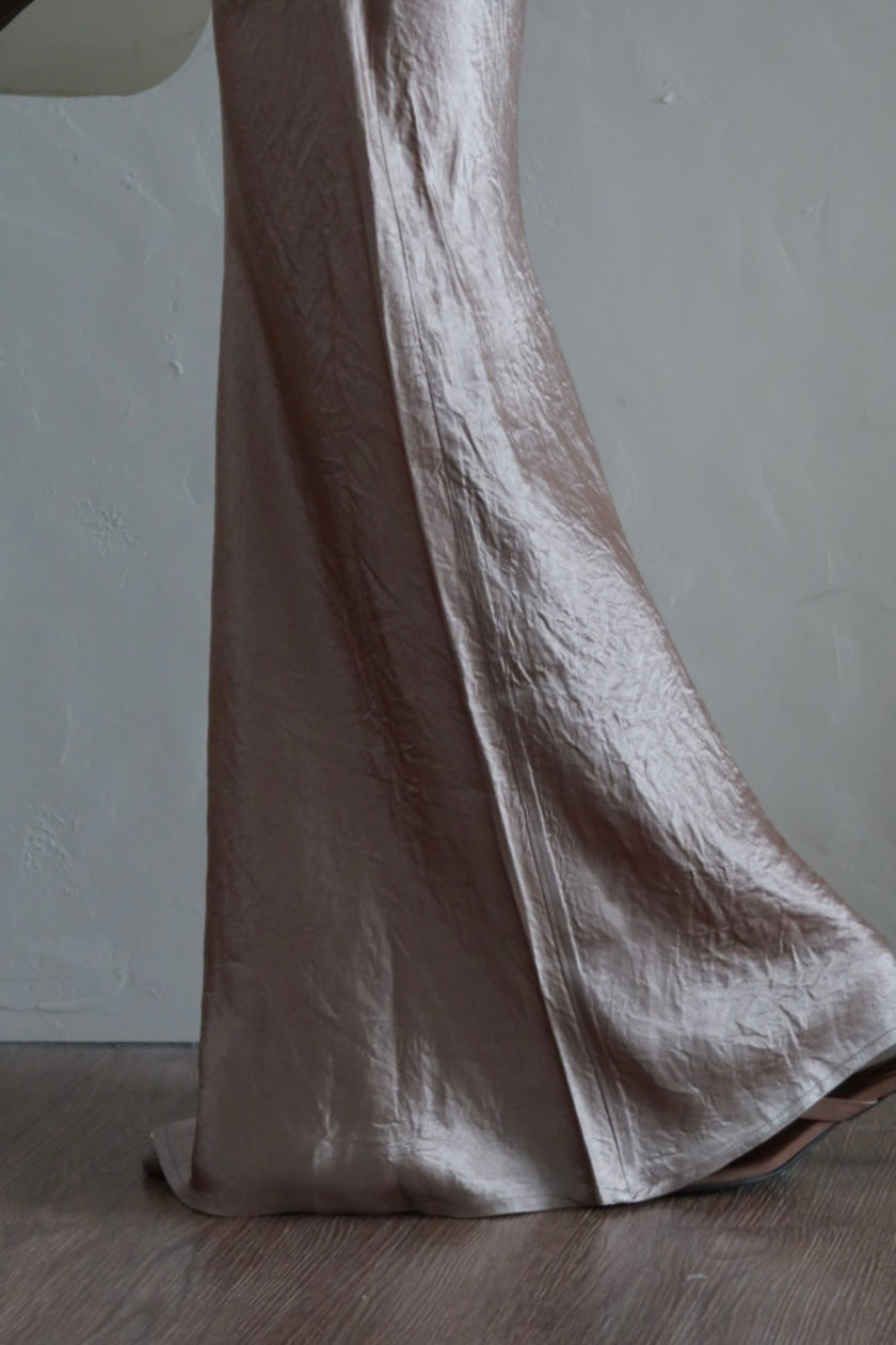 緞面光澤魚尾半裙