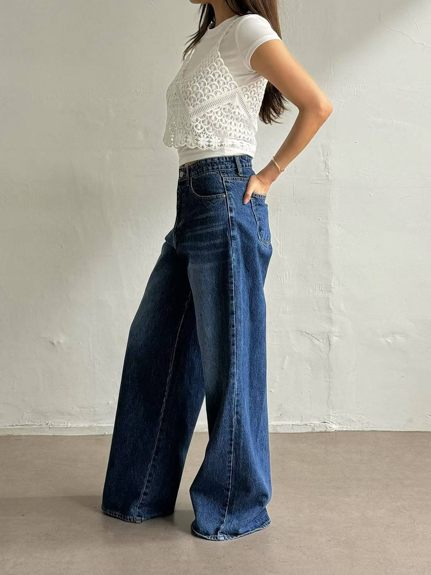 法式簍空雕花小吊帶-白