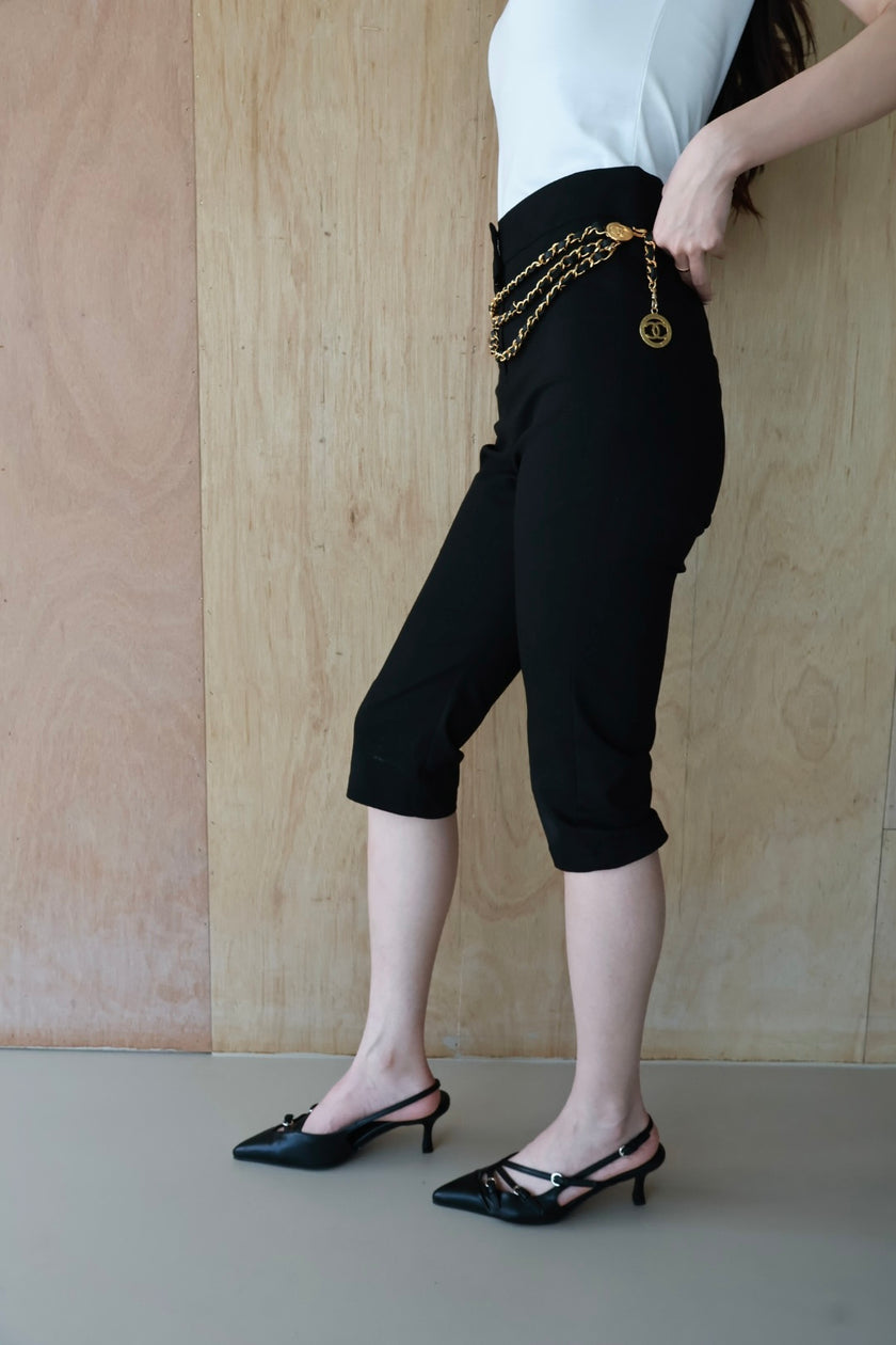 卡布里七分馬褲-黑