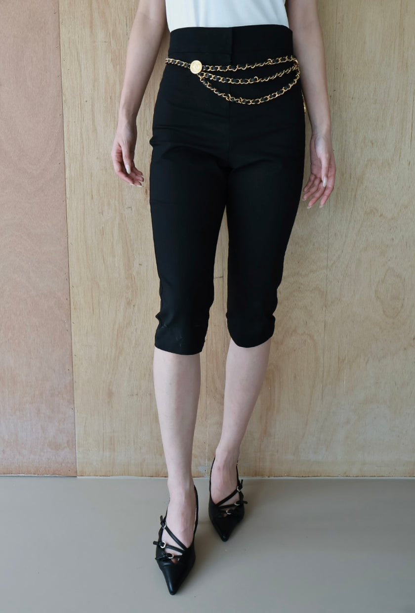 卡布里七分馬褲-黑