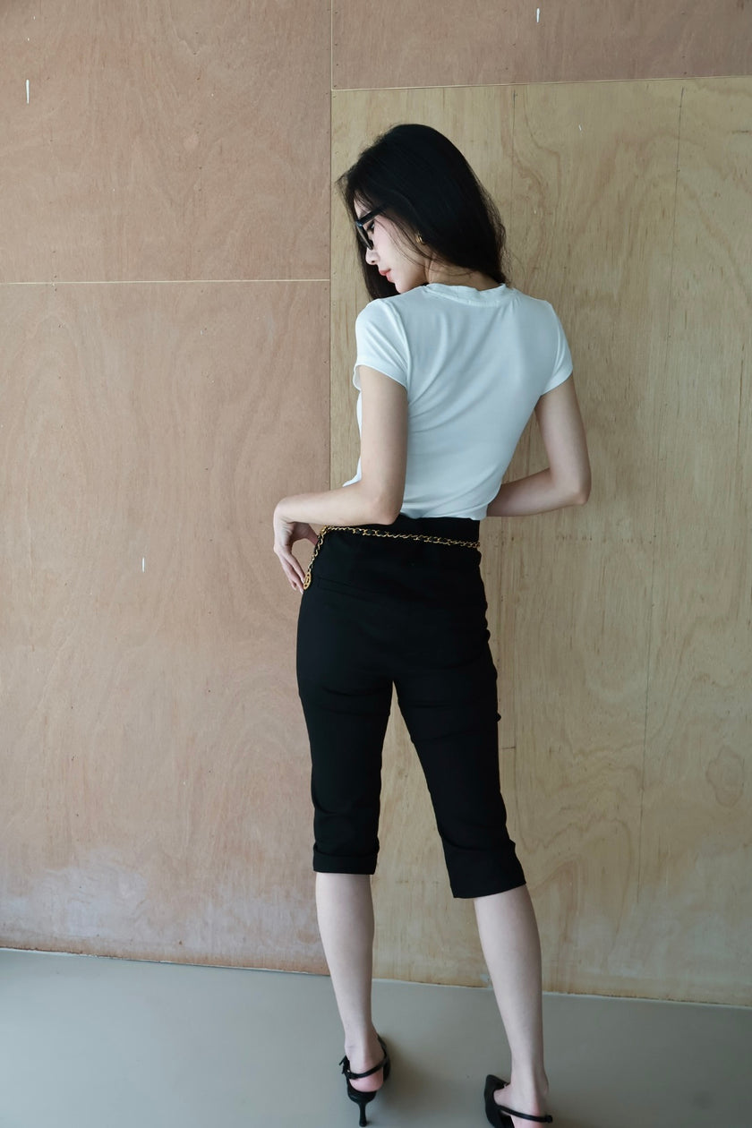 卡布里七分馬褲-黑