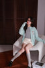 Blogger Embroidered Knit Jacket - Mint Green