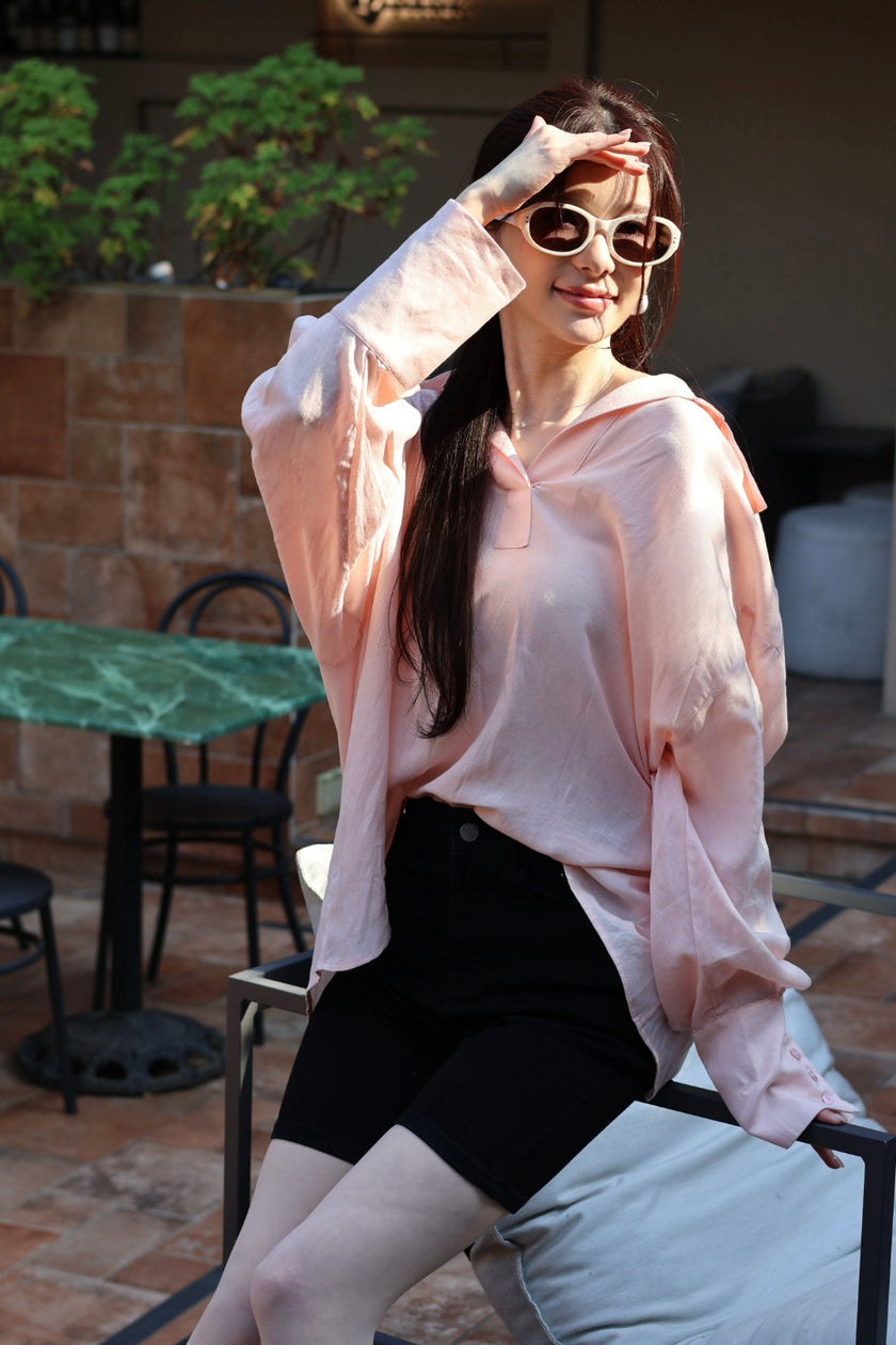 時髦精彈力高磅三分褲-黑