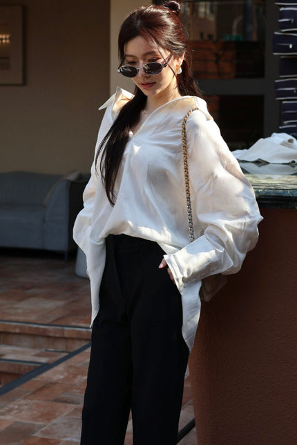 都會彈力厚磅西裝褲-黑