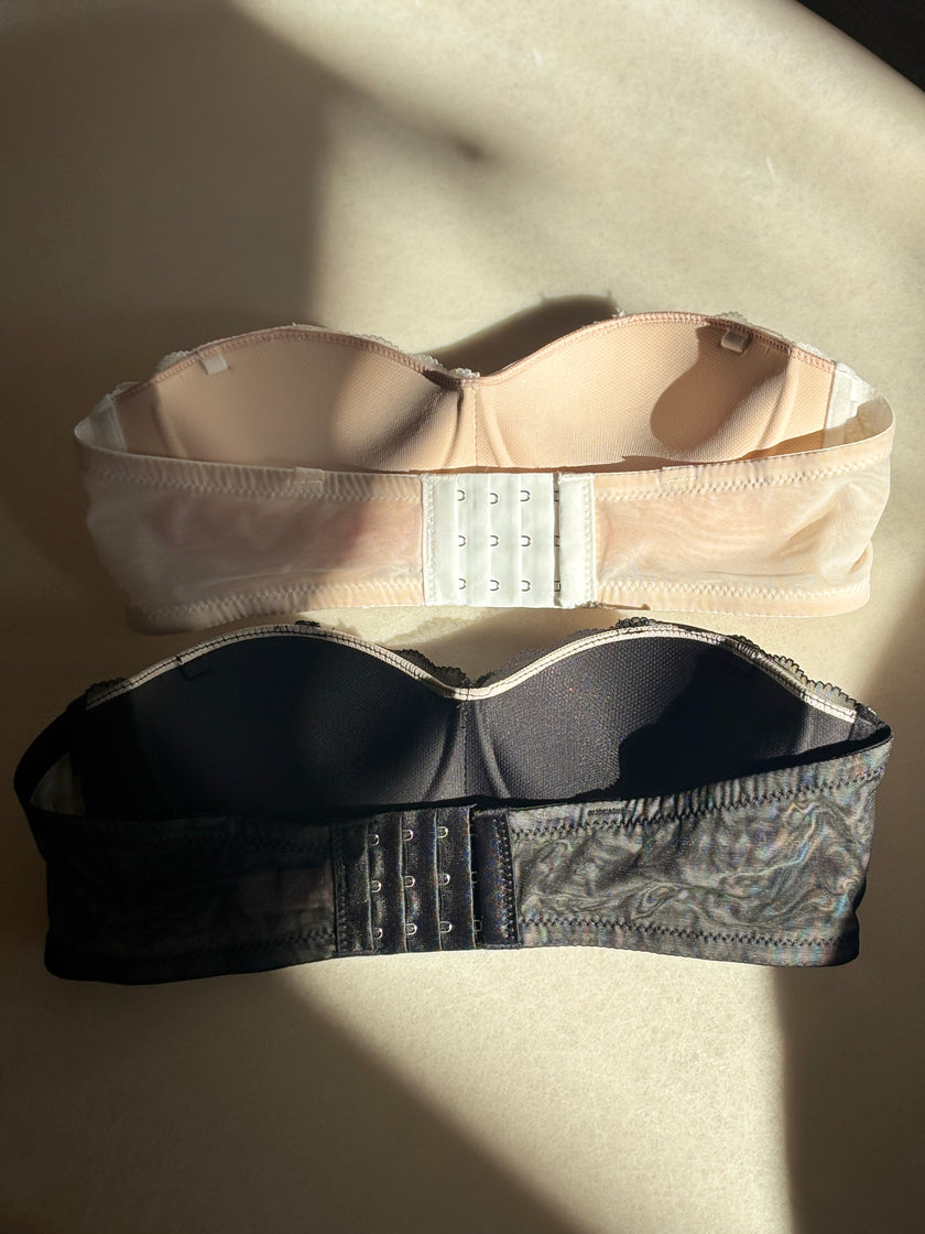 法式蕾絲兩穿內衣組-粉