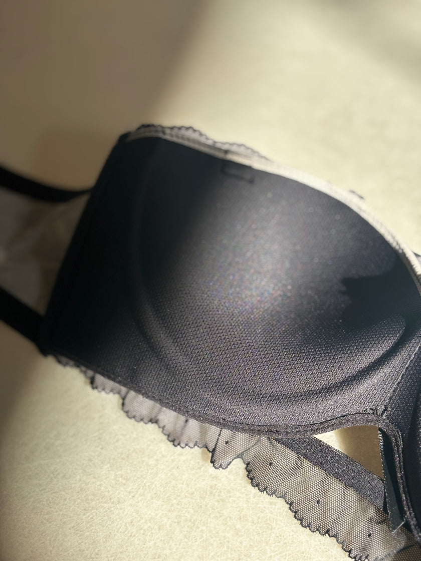 法式蕾絲兩穿內衣組-粉