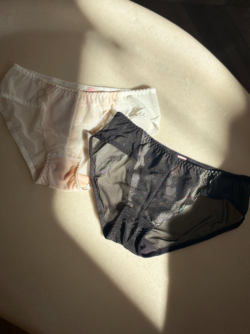 法式蕾絲兩穿內衣組-粉