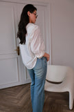 Hip-lifting flared pants - light blue