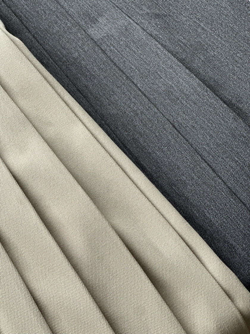 Miu感智性半百褶裙(附皮帶)-灰