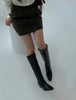 Knight low heel mid-calf boots-black 