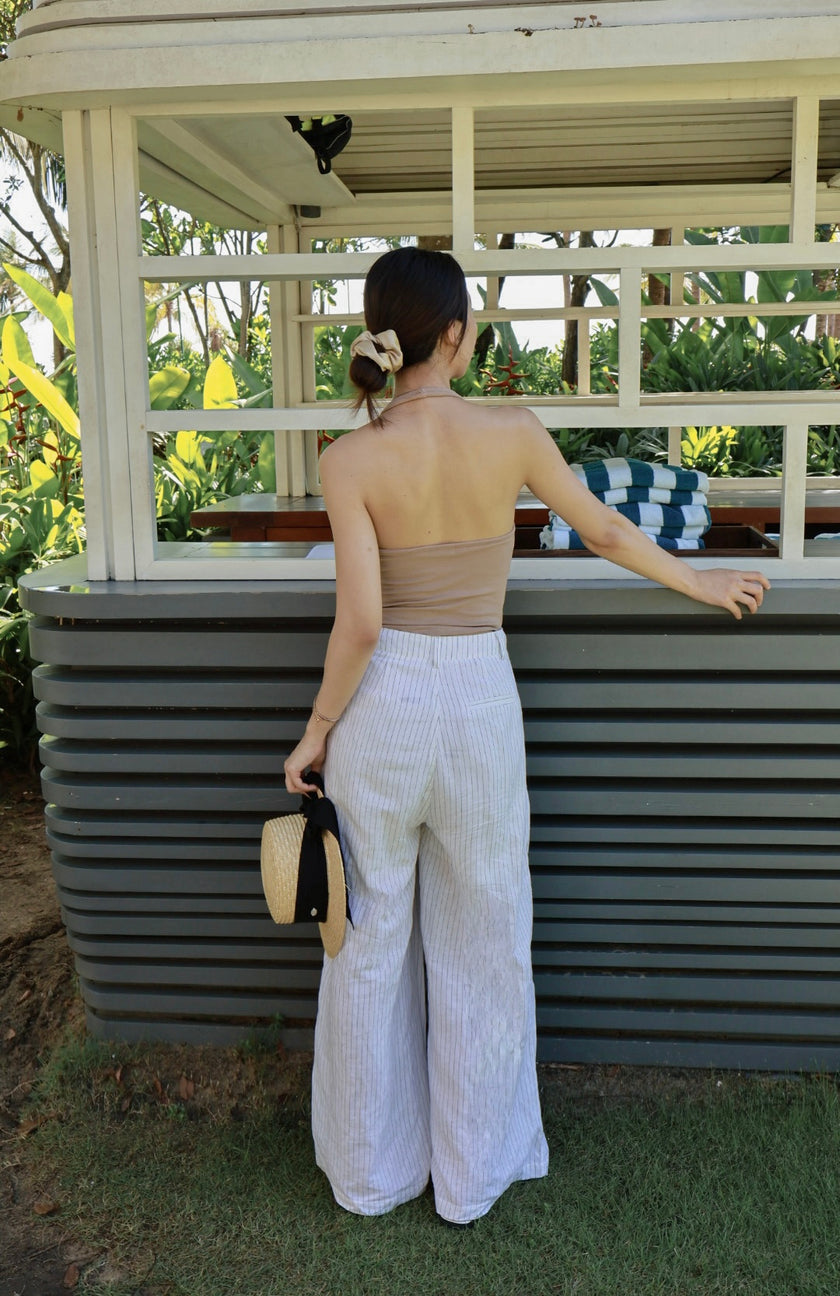 夏日多穿法bra top-奶茶