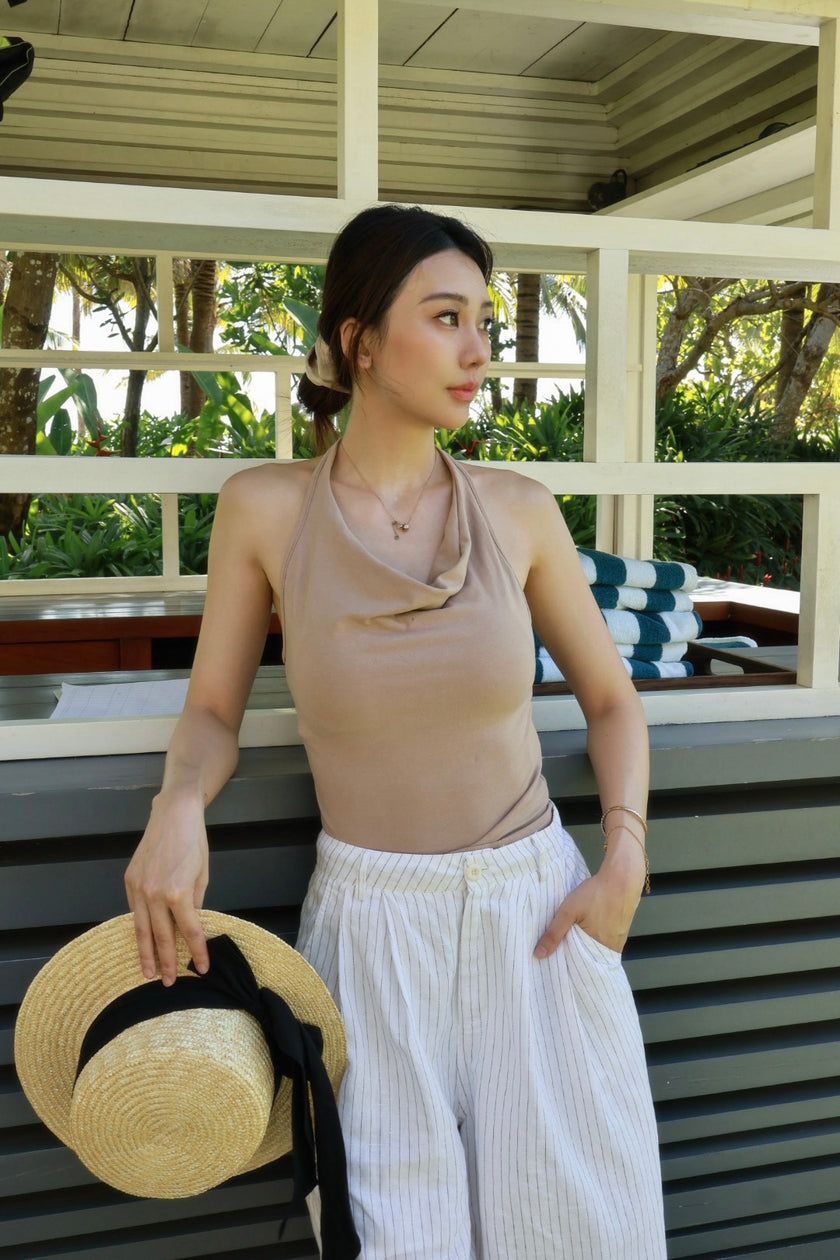 夏日多穿法bra top-奶茶